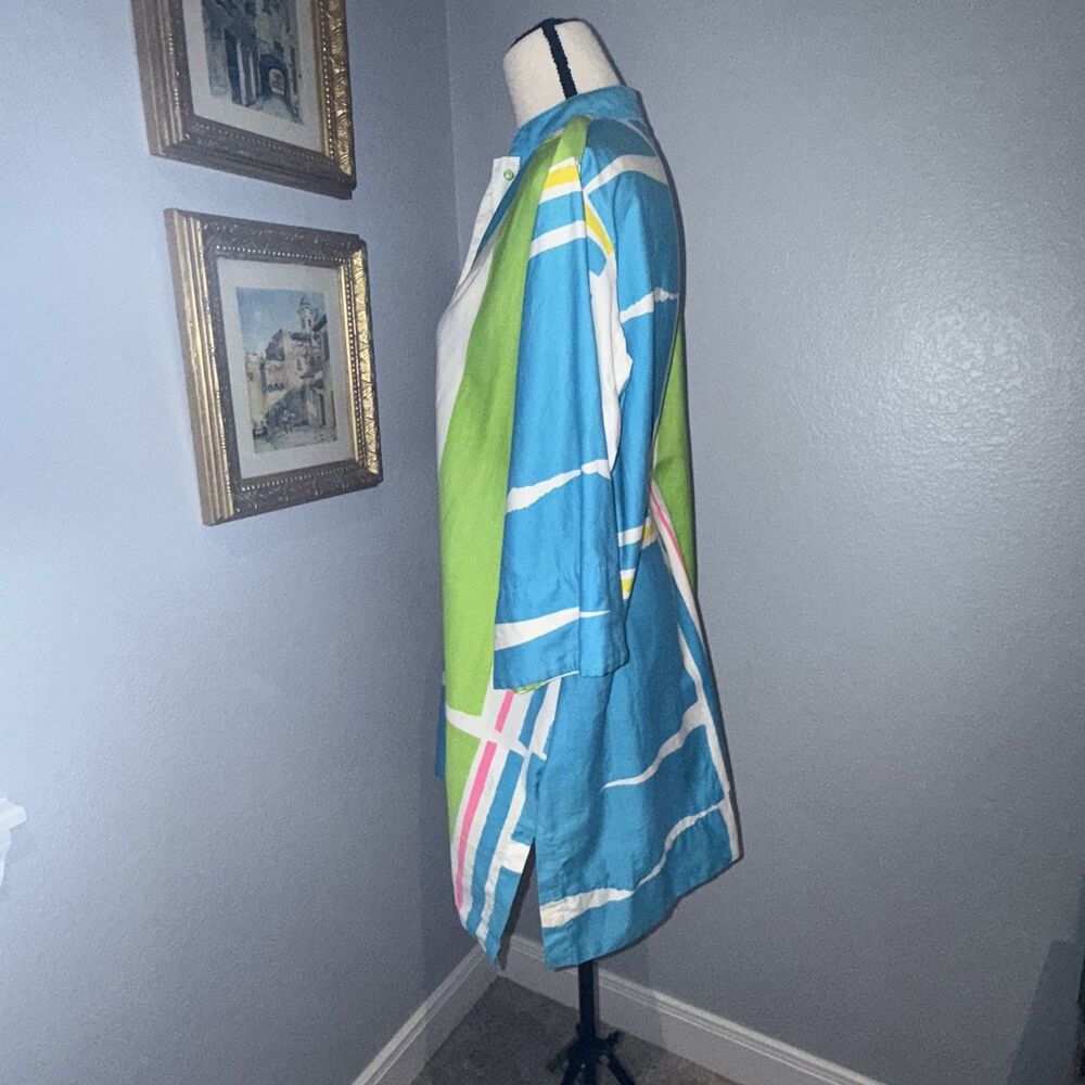 Catherine Ogust For Penthouse Gallery Multi-Colored Shirt Dress/Tunic Size Small - Picture 2 of 16